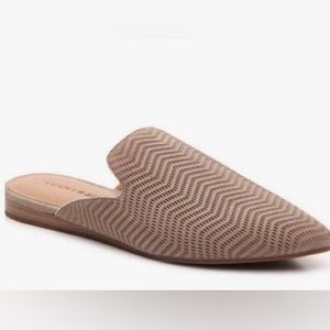 Lucky Brand Suede Mule. Color: Stonerock Material: Oiled Suede